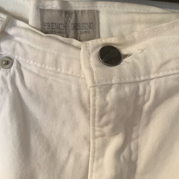 4/$20 - French Dressing Jeanswear Vintage White Denim Highwaisted Shorts - Picture 3 of 6